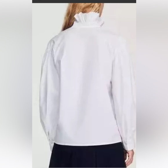 ALEXANDRE VAUTHIER | RUFFLE NECK COTTON SHIRT - Picture 3 of 12